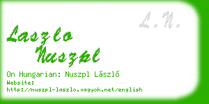 laszlo nuszpl business card