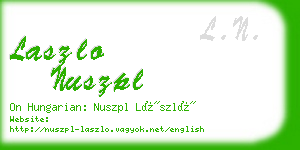 laszlo nuszpl business card